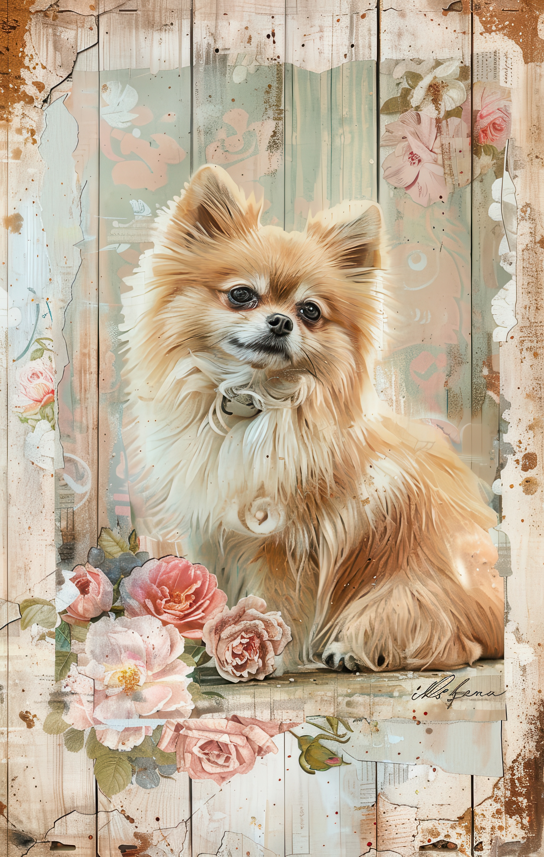 Pomeranian Decoupage Printable Pages